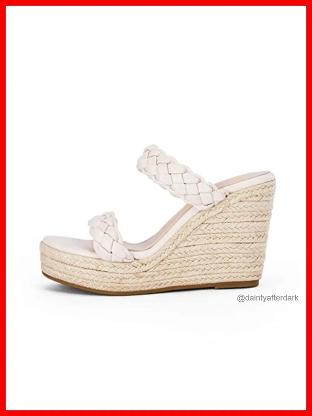 Women's Suede Slide Sandals Espadrilles Woven Wedge Platform